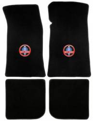 65 - 70 Mustang Convertible BLACK Floor Mats, Shelby Amer.