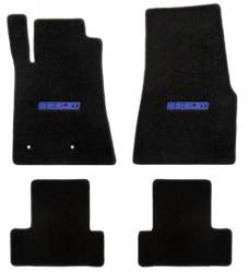 65 - 70 Mustang Conv. BLACK Floor Mats, Blue/Black Shelby
