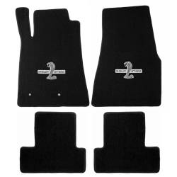 15 Mustang  Black Set of 4 Floor Mats:: Shelby Snake GT500 Emblem