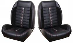 TMI Products - 68 - 69 Mustang TMI Sport XR Full Seat Upholstery-Black/Black/Blue/Steel - Image 2