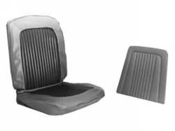 Upholstery - Front & Rear Coupe Seats - Scott Drake - 1969 Mustang  Full Set Coupe Upholstery (Standard, Black)