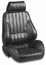 71 - 73 Mustang Procar Rally Seats, Black Vinyl, Pair with Adapters