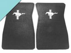 1964 - 1968 Mustang  Embroidered Carpet Floor Mats (Aqua)