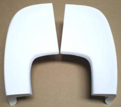 65 - 66 Mustang Fastback Fiberglass Spoiler Style End Caps