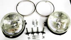 67 Mustang Headlight Kit w/ Adjusters for One Piece SR-67 Fiberglass Extended Nose Section