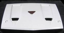 69 - 70 Mustang Shelby Style SR-69 Fiberglass Hood with Air Inlets and Outlets