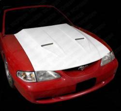 99 - 04 Mustang Fiberglass Hood Mach 1