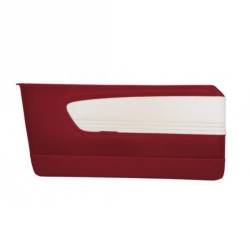 64 - 66 Mustang Sport Door Panels- 2 Tone OE Color, Bright Red/White