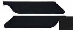 64 - 66 Mustang Black UniSuede Sun Visors, Pair, Coupe/Fstbk