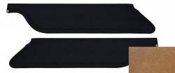 67 - 68 Mustang Saddle Vinyl Sun Visors, Pair, Coupe/Fstbk