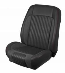 68 - 69 Mustang TMI Sport R Series Seat Upholstery-Black/Black/Black