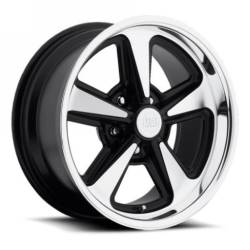 65 - 73 Mustang Bandit Black Machined 17x8 Wheel