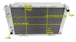 80 - 93 Mustang Champion Radiator 3 Row Core