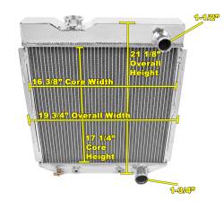 64 - 66 Ford Mustang Champion Radiator 2-Row Core