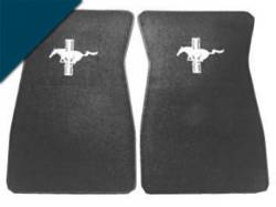 1964 - 1973 Mustang  Embroidered Carpet Floor Mats (Dark Blue)