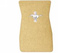 1964 - 1973 Mustang  Embroidered Carpet Floor Mats (Saddle)