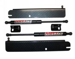 94 - 04 Mustang MRT Hood Struts-Black Carbon Fiber