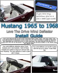 Love The Drive - 64 - 68 Mustang Convertible Wind Deflector Kit - Image 6