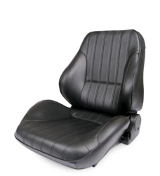 Procar - Mustang ProCar Rally Lowback Seat without Headrest, Black Vinyl, Left - Image 1