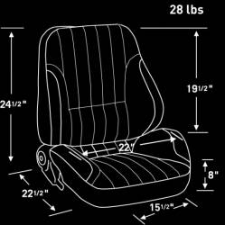 Procar - Mustang ProCar Rally Lowback Seat without Headrest, Black Vinyl, Left - Image 2