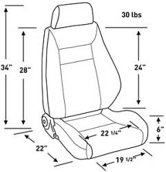 Procar - Mustang Procar Elite Seat, Black Vinyl, Left - Image 2