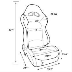 Procar - Mustang ProCar Evolution Sport Recliner, Black Vinyl, Left - Image 2