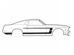 1969 Mustang Boss 302 Stripe Kit(Black)