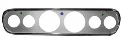 65 - 66 Mustang Custom 6 Hole Brushed Aluminum Gauge Bezel