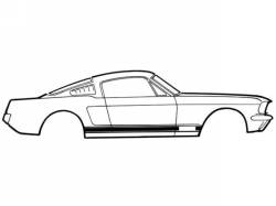 Stripe Kits - GT - Scott Drake - 65-66 Mustang GT Stripe Kit (White)