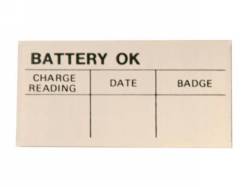 1964 - 1970 Mustang Battery Test O.K. Decal