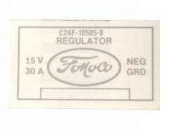 Voltage Regulator Decal