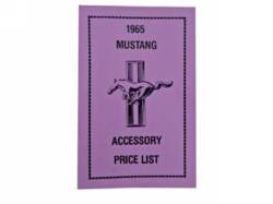 1965 Mustang Accessory Price List