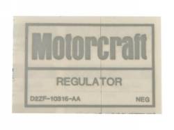 1972 - 1973 Mustang  Voltage Regulator Decal