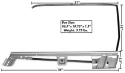 67 - 68 Mustang Coupe Door Window Frame, LH