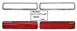 68 - 70 Mustang Tail Lamp Lens and Bezel Kit, shelby styled