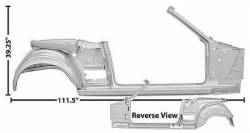 65-66 Mustang RH Side Door and Quarter Panel Frame