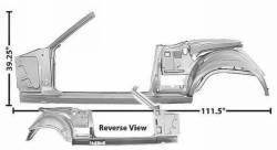 65 - 66 Mustang LH Door and Quarter Panel Frame