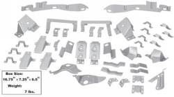 67 - 68 Mustang Fastback Interior Body Bracket Kit, 42 Pieces