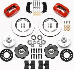 Wilwood Engineering Brakes - 64 - 66 Mustang Wilwood 4 Lug Front Disc Brake Kit, Red Calipers - Image 2