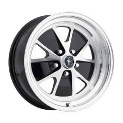 64 - 73 Mustang 17 x 7 Styled Alloy Wheel - Gloss Black / Machined