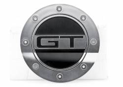 Drake Muscle Cars - 15 - 19 Mustang GT Silver/Black Fuel Door - Image 2