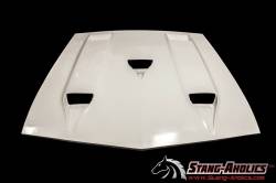 Stang-Aholics - 69 - 70 Mustang SR-69 Shelby Style Fiberglass Hood, WITHOUT Ram Air Chamber - Image 2