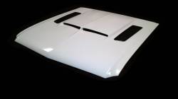 GTRS | MUSTANG PARTS - 65 - 66 Mustang Fiberglass Hood, with shelby style scoop and Carbon Fiber Vents - GTRS Hood - Image 3