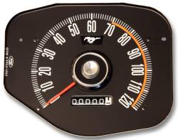 Scott Drake - 1969 Mustang Speedometer, Black Face - Image 1