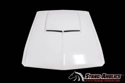 Stang-Aholics - 1967 Mustang Fiberglass Hood with 67 shelby style hood scoop, Long Hood - Image 1