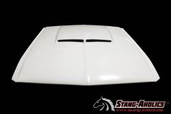 Stang-Aholics - 1967 Mustang Fiberglass Hood with 67 shelby style hood scoop, Long Hood - Image 2