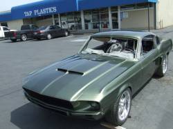 Stang-Aholics - 1967 Mustang Fiberglass Hood with 67 shelby style hood scoop, Long Hood - Image 5