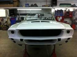 Stang-Aholics - 1967 Mustang Fiberglass Hood with 67 shelby style hood scoop, Long Hood - Image 7