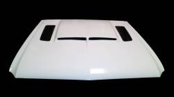 GTRS | MUSTANG PARTS - 67 - 68 Mustang Fiberglass Hood with 67 Shelby Style Scoop, Carbon Fiber Vents - GTRS Hood - Image 2