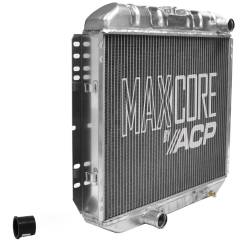 All Classic Parts - 69 - 70 Mustang V8 302/351 without AC (6 Cyl 250) Aluminum MaxCore Radiator (OE Style2 Row Performance) - Image 2